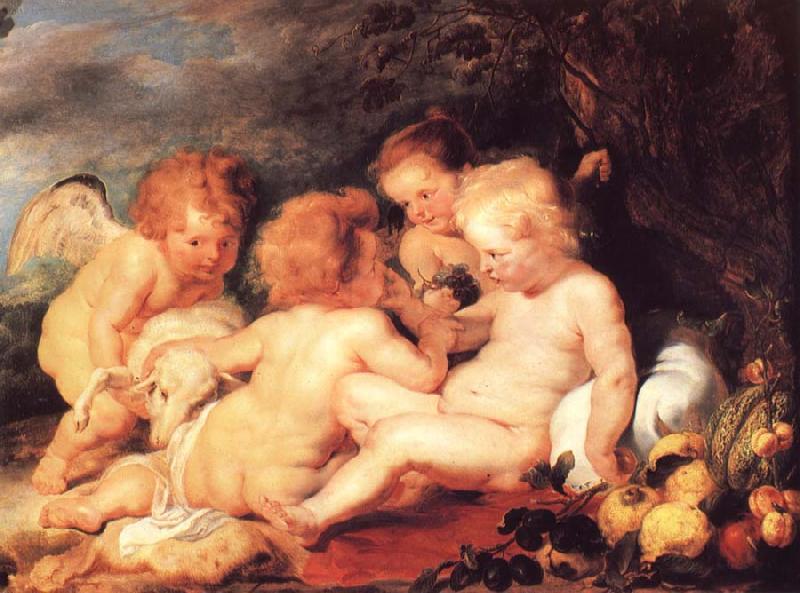 Peter Paul Rubens Christ and Saint John with Angels